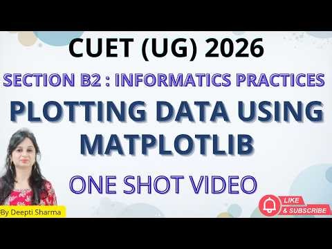 Plotting Data using Matplotlib | One Shot Video #cuetug #cuet2026 #cuetug2026#cuetpreparation2026