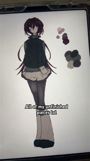 lol here’s all the projects I didn’t finish ever #art #unfinished #drawing