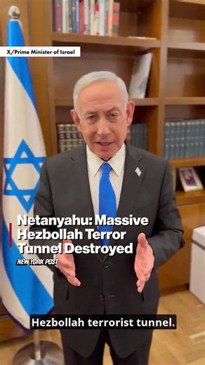 Prime Minister Benjamin Netanyahu said on X that Israel had destroyed a massive Hezbollah terror tunnel and was continuing strikes on the group’s infrastructure. He said Israeli forces were killing “scores of terrorists” and vowed the operation was not over.