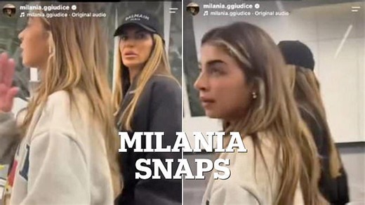 Milania Giudice snaps at Gia and Teresa at an airport