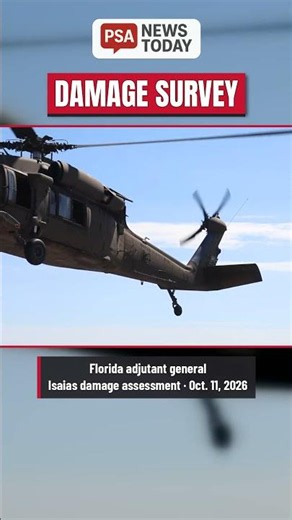 Florida's Adjutant General Lifts Off in a Black Hawk to Assess Hurricane Isaias Damage #Shorts