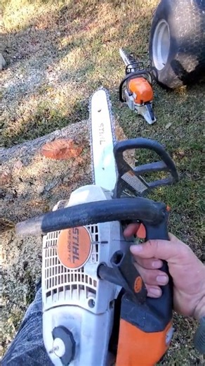 STIHL Power! Fast Cuts Through Solid Wood