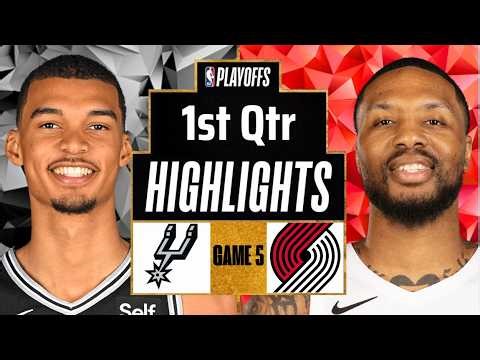 Spurs vs Blazers Highlights today 1st Qtr | Apr 28 | 2026 NBA Playoffs full Highlights Game 5.