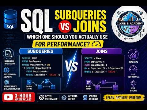 Subqueries vs Joins in SQL – Performance Comparison with Execution Plans (Demo)