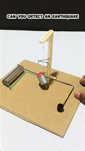 DIY EARTHQUAKE DETECTOR EASY SCHOOL PROJECT AT HOME