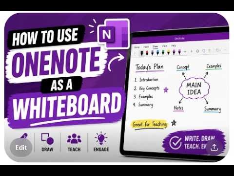 HOW TO USE ONENOTE AS A WHITEBOARD