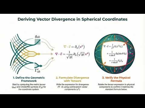 Spherical Divergence Geometry and Tensor Proof