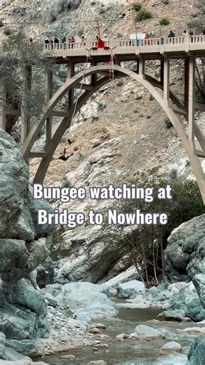 🥾Hiked to Bridge to Nowhere this past weekend and got to see the bungee jumpers! #Hiking #bungee