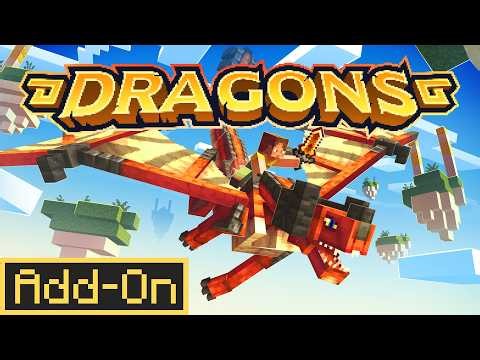 This Minecraft DRAGONS ADDON Has EPIC Dungeons, Upgrades & MORE!
