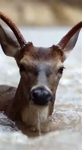 Deer and Wolf Fall Off Cliff During Wild Chase – Insane Survival Moment!