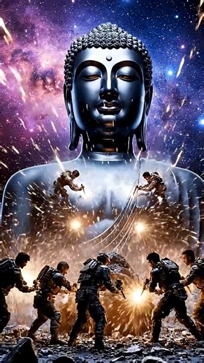 Meteorite Buddha Statue on Alien Planet | Cosmic Timelapse