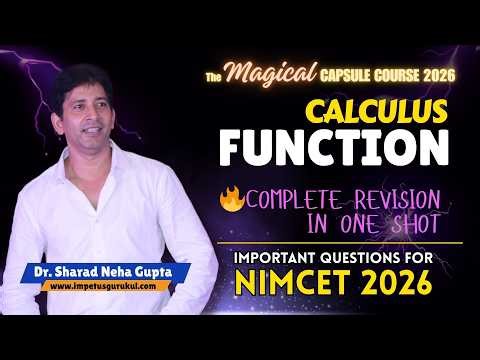 🔴Live - Calculus - functions 🔥 Complete functions Revision live Class| #nimcet2026 #nits