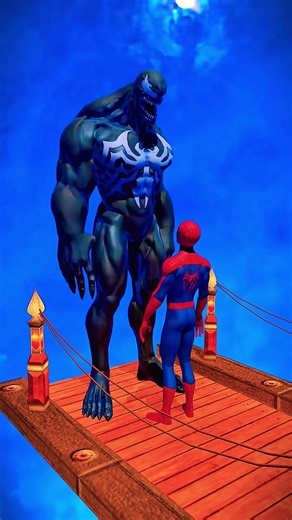 spider man vs venom run challenge game #3danimation #shorts #gaming