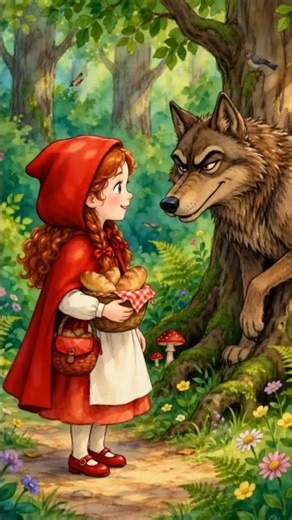 Little Red Riding Hood 🐺 | Classic Story #Shorts