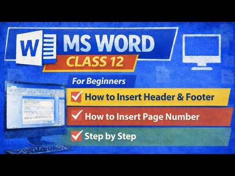 Microsoft Word Tutorial for Beginners | Class 12 in (pashto) How to insert Header footer page number
