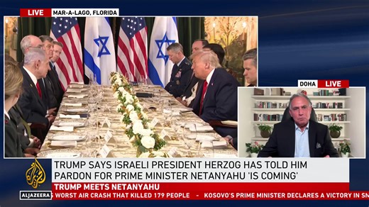 ⭕ LIVE: US President Donald Trump and Israeli PM Benjamin Netanyahu meet at Trump's Mar-a-Lago estate in Florida to discuss the second phase of the Gaza ceasefire. | Al Jazeera English