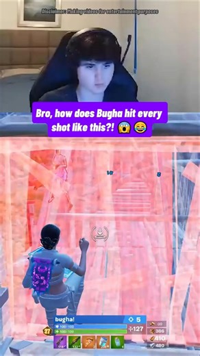 Bro, how does Bugha hit every shot like this?! 😱😂 #bugha #fortnite