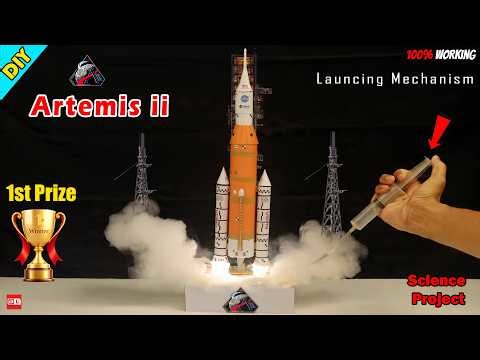 Artemis II Inspired DIY Rocket Launch 🚀🌙 | Artemis ii working model | Artemis ii project for school