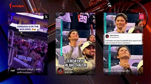 USA Sports on X: "Zendaya's latest Odyssey brought her to Ballhalla ⚔️ Your friendly neighborhood star in the building for WNBA Finals Game 5! 🙌" / X