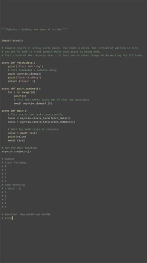 asyncio basics #python #showcase