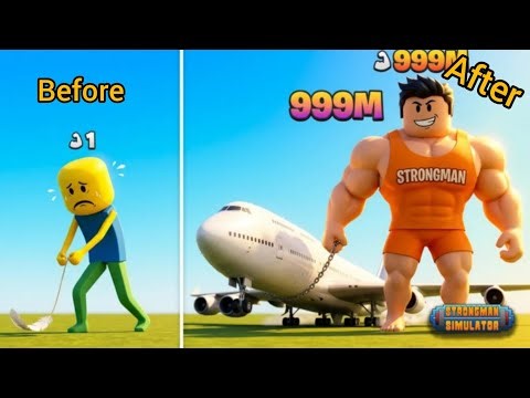 Noob to pro in strong man simulator in roblox.#roblox#noobtopro