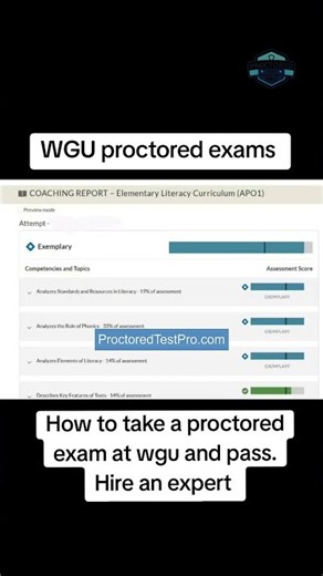 WGU proctored exams #proctoredexam #studentsupport
