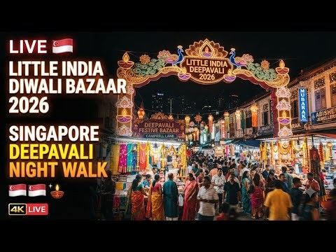 LIVE 🇸🇬 Little India Diwali Bazaar 2026 | Singapore Deepavali Night Walk