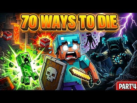 70 Ways to Die in Minecraft Part 4… 💀 (Insane Death Levels)