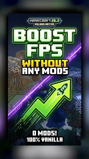 How to boost FPS with no mods! #minecraft #fpsboost #shorts