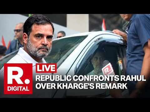 BREAKING LIVE: Rahul Gandhi Stays Silent As Republic Raises Questions Over Kharge's Remarks