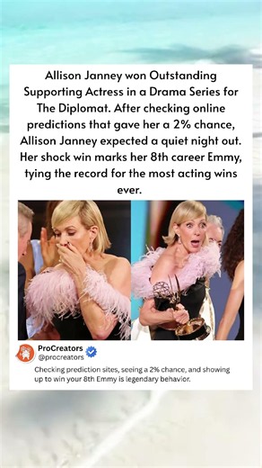 Allison Janney just turned a 2% chance into Emmy history. #Emmys #allisonjanney