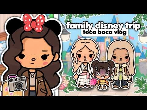 Big Family TRIP TO DISNEYLAND! *DAUGHTER'S BIRTHDAY* 🏰 (Toca Boca Roleplay)