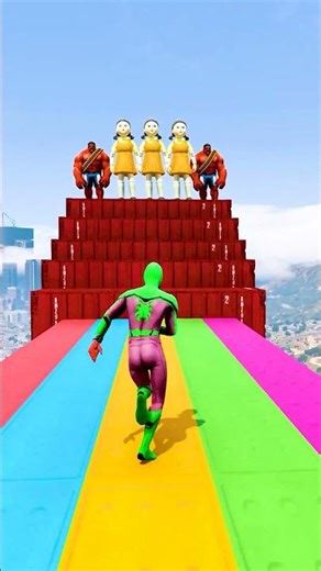 GTA 5 Epic Water Ragdolls | Spider-Man Jumps / Fails ep.16262 #shorts