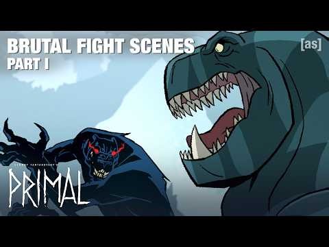 Brutal Fight Scenes: Part 1 | Genndy Tartakovsky's Primal | adult swim