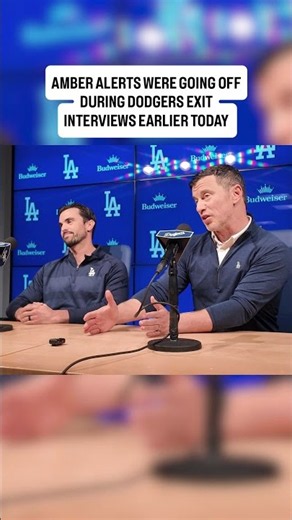 Amber alerts going off during Dodgers exit interviews 🙏