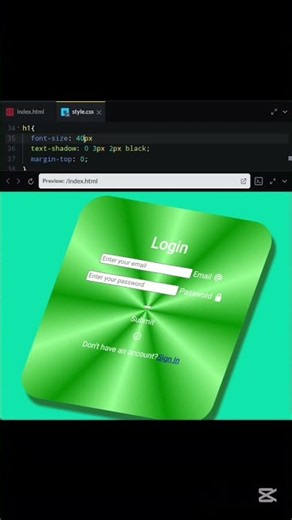 How to create a neon glowing login from with html&css 😱😱#html #css #frontend#webdevolopment