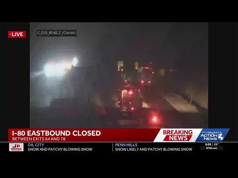 I-80 closure: PSP investigating multi-vehicle crash in Clarion, Jefferson counties