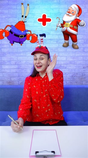 How to Draw Mr. Eugene Harold Krabs Santa Claus #shorts