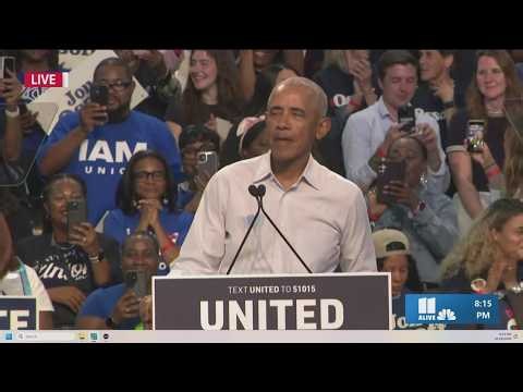 Obama rallies for Jon Ossoff, Keisha Lance Bottoms in Georgia