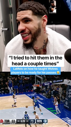 LaMelo’s teaching method for Wolves to be ready for his passes 😭