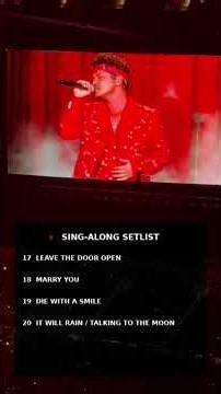 Bruno Mars Romantic Tour Setlist 🌹🎶 Sing Along!