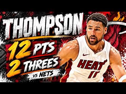 Klay Thompson 12 pts 2 threes vs Nets 2026 Preseason