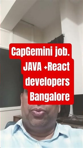 Capgemini Hiring Full Stack Developer 🔥 Bangalore Jobs 2026 | React + Java Role