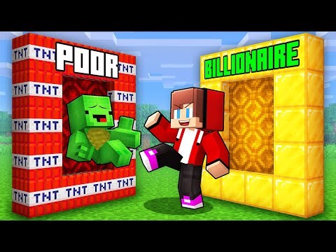 Mikey and JJ Choose the Right Portal in Minecraft (Maizen)