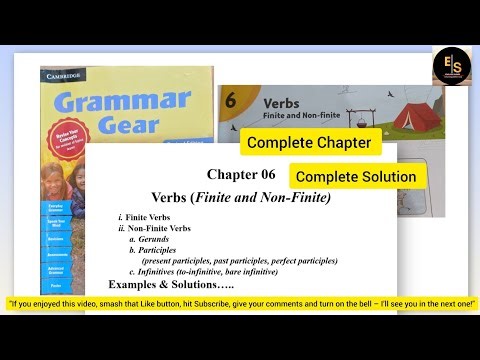 Verbs Finite and Non-Finite Verbs Class 8 English Grammar Gear l Infinitive, Participle, Gerunds