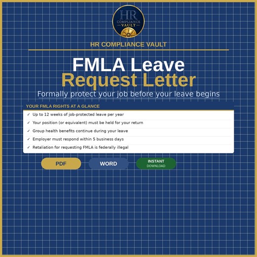 Need Medical Leave? Lock in Your Job Protection Before You Go | FMLA Leave Request Letter Template | Instant Download PDF + Word - Etsy