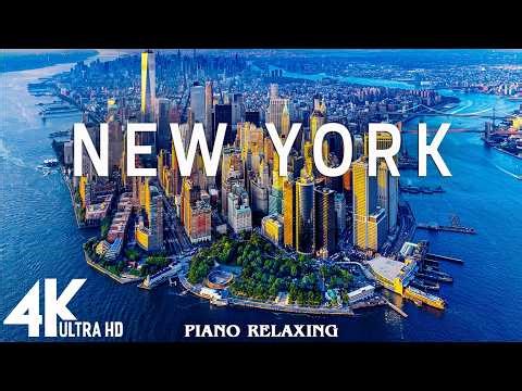 FLYING OVER NEW YORK (4K UHD) – NYC From Above | Iconic Skyline & City Lights