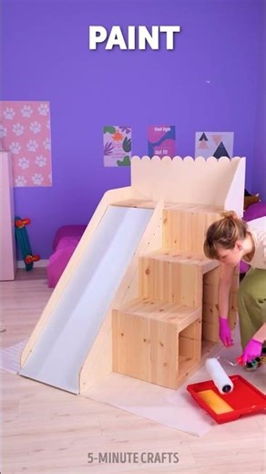 A Mom’s Genius Idea: The Safest DIY Slide 🛝💡 #slide #parenting #mom #craftideas