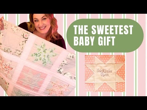 Easy Baby Quilt Tutorial for Beginners | Sweet Handmade Baby Gift Idea (Sawtooth Star Quilt)