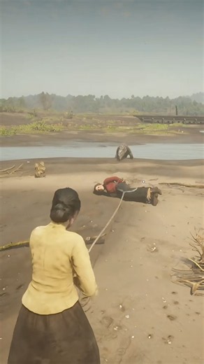 A Fearless Woman Faces the Danger Head-On! 😱 RDR2 #shorts #gaming